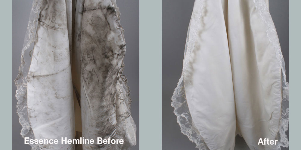 Gown Hemline before and after