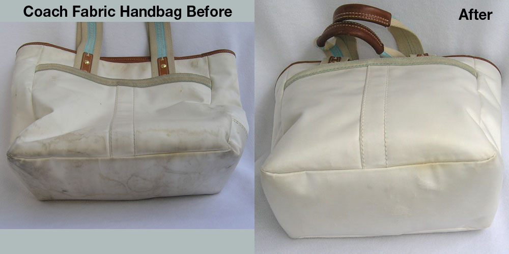 Coach before and after fabric purse