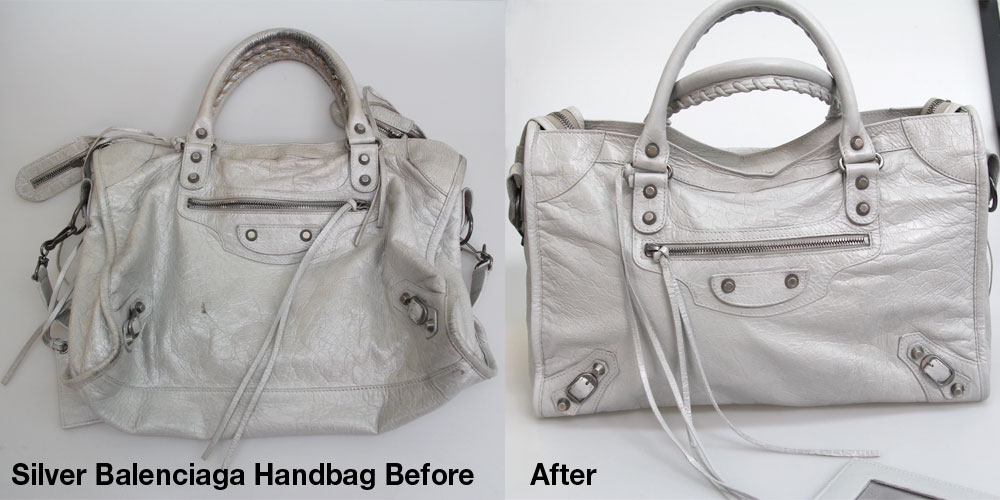 Balenciaga purse before and after