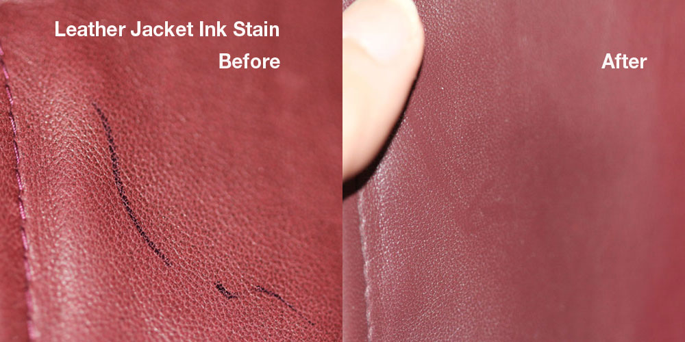 ink on Leather before and after