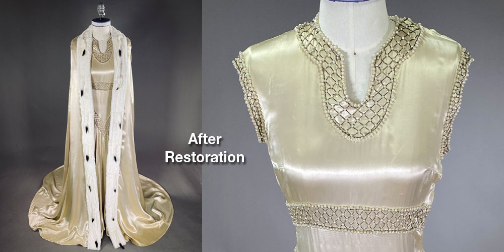 Crusades Gown Before and After