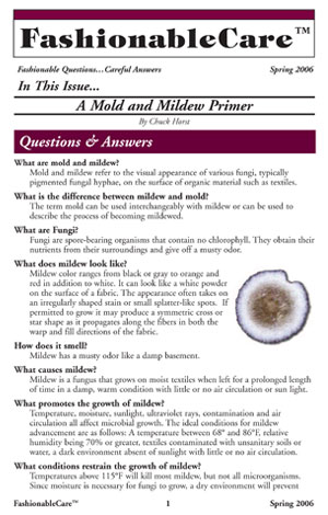 Mold and Mildew Newsletter